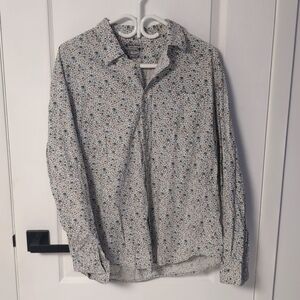 Lucky Brand Dress Shirt Large (Mens) Floral Pattern